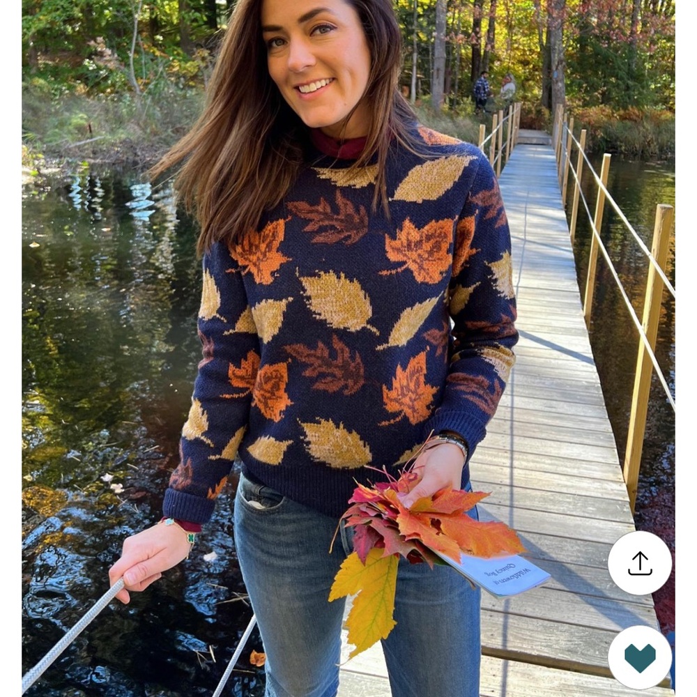 Kiel James Patrick Leaf Patterned Sweater